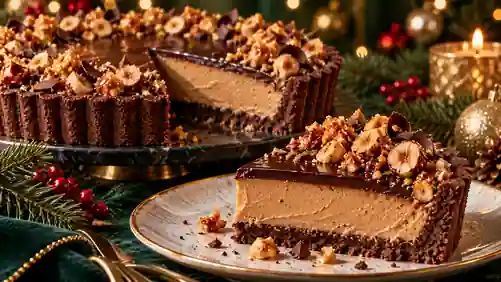 Torta Gelada de Café com Chocolate e Praliné de Avelãs