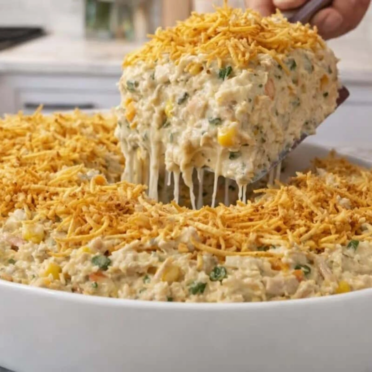 Salpicão de frango cremoso bem temperado