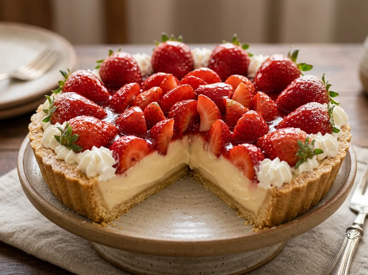 Torta de Morango Cremosa