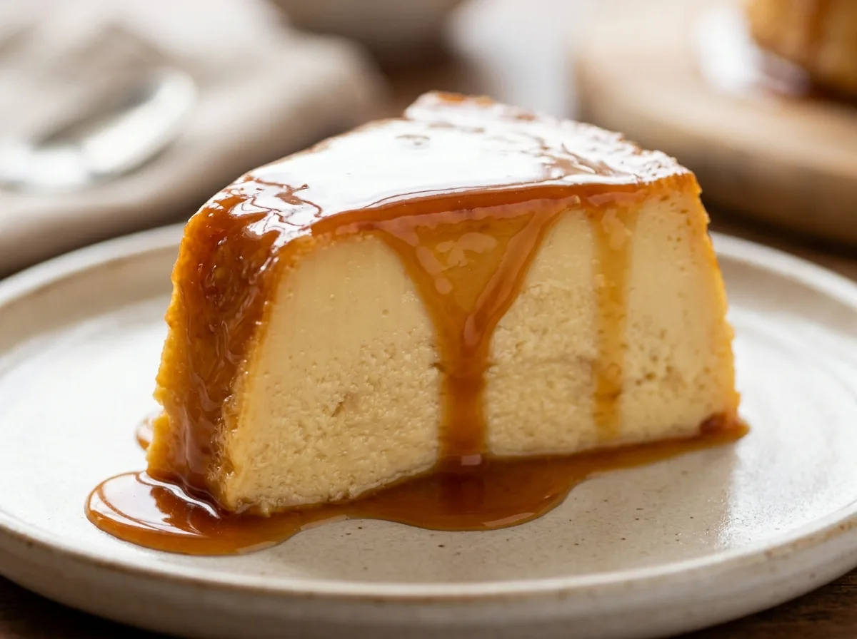 Pudim de Pão Liso e Cremoso