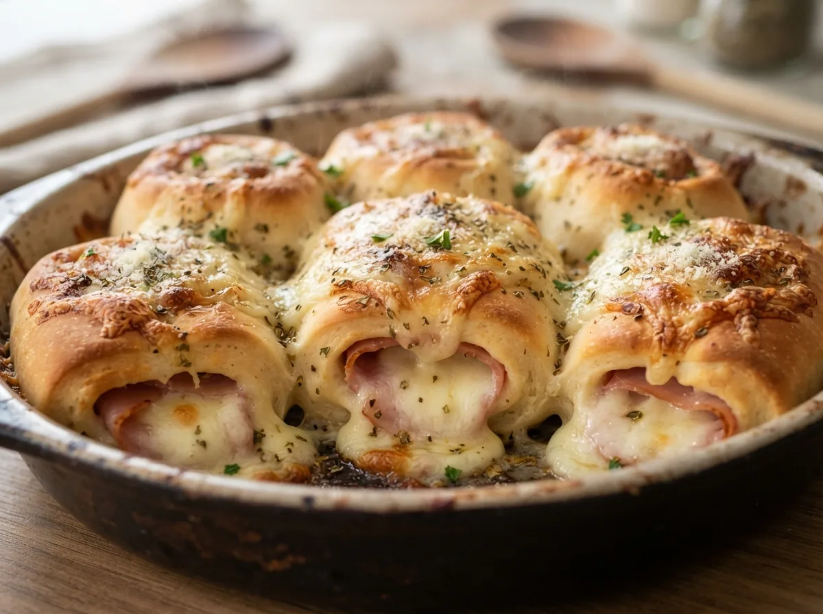 Enroladinho de Presunto e Queijo de Forno