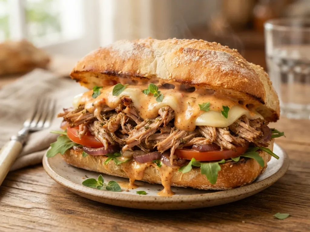 Sanduíche de Pernil com Molho Especial