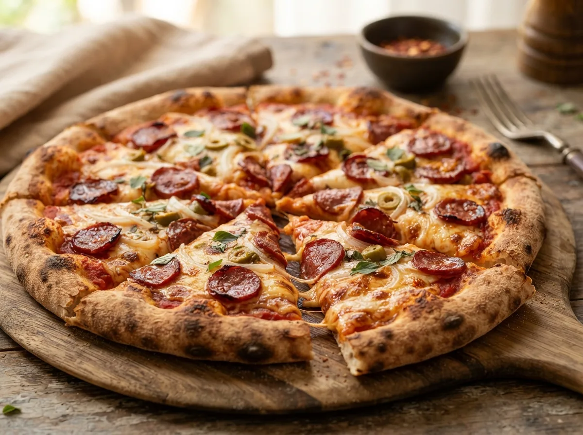 Pizza de Calabresa Caseira