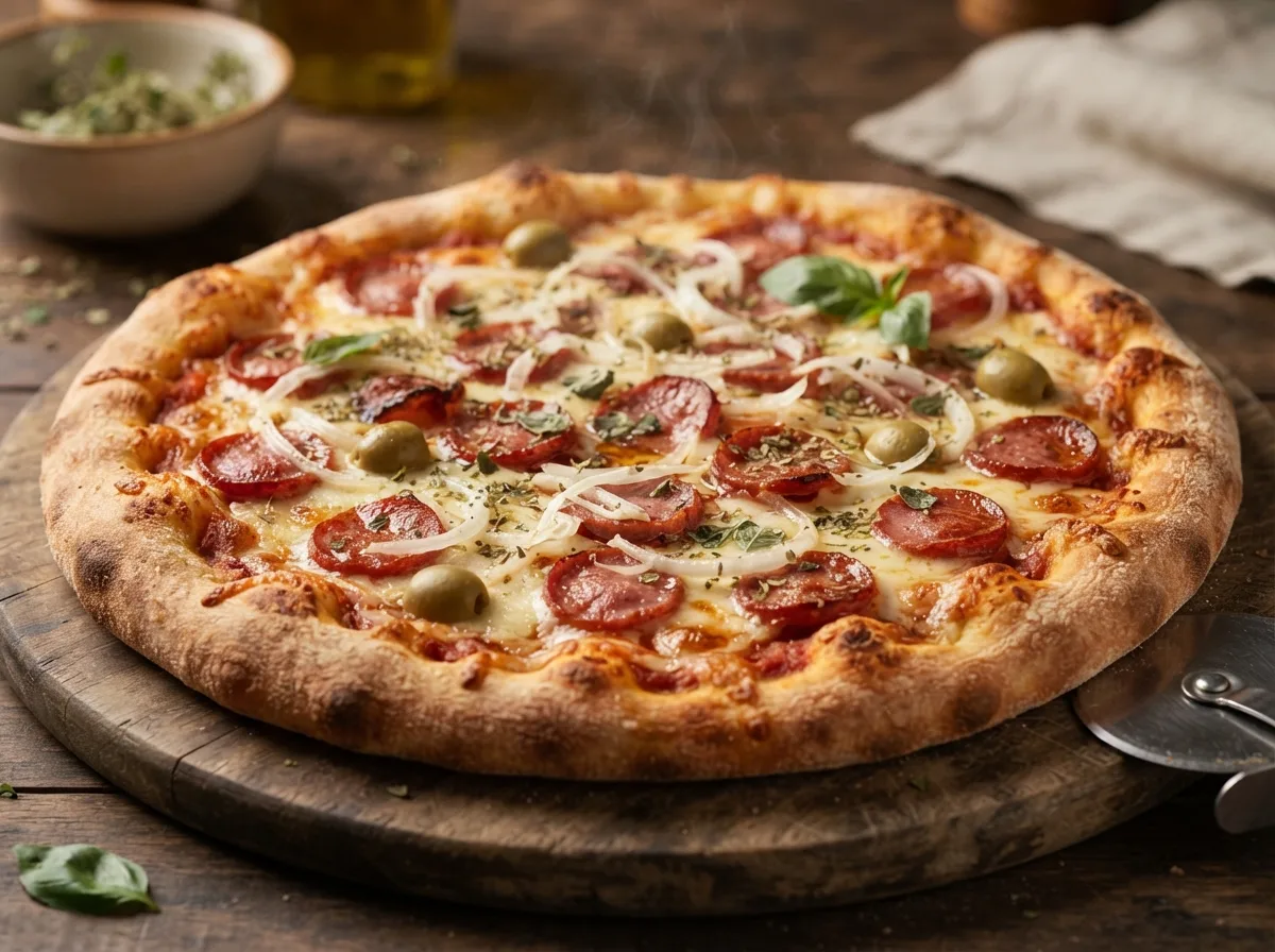 Pizza de Calabresa de Liquidificador