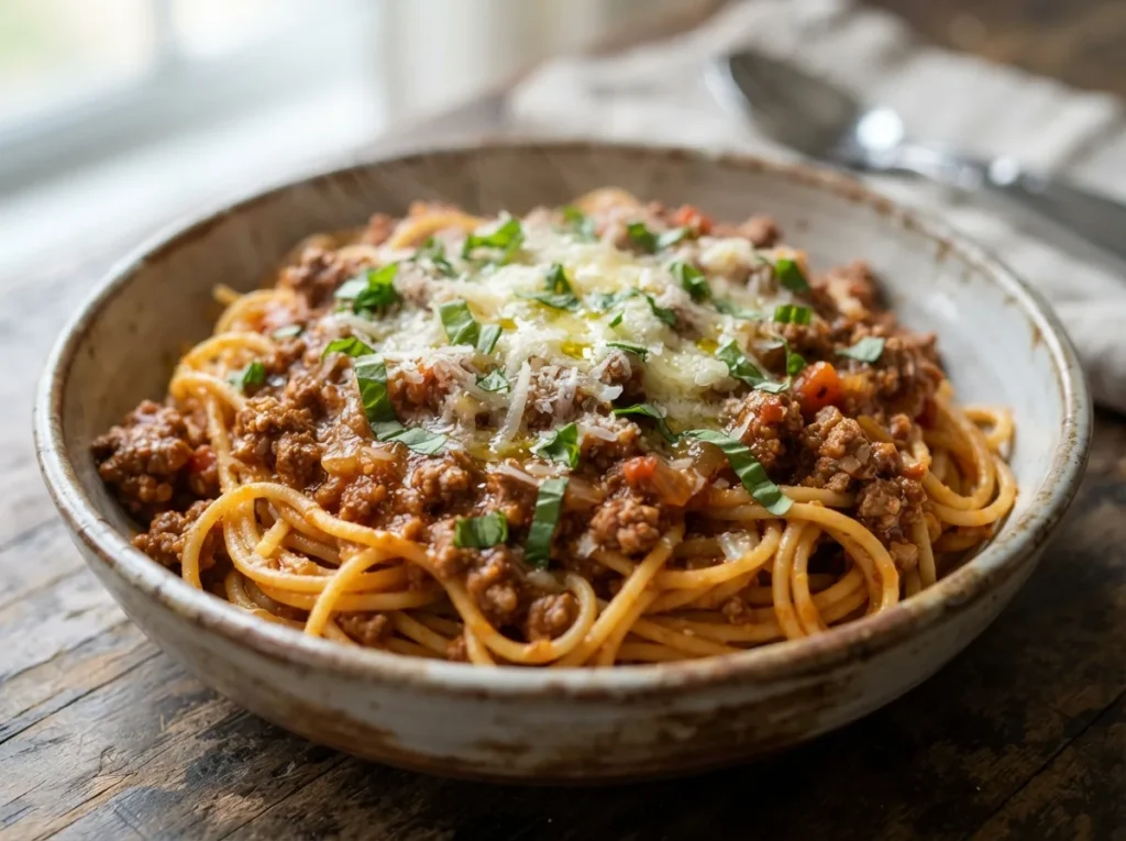 Macarrão à Bolonhesa de Domingo
