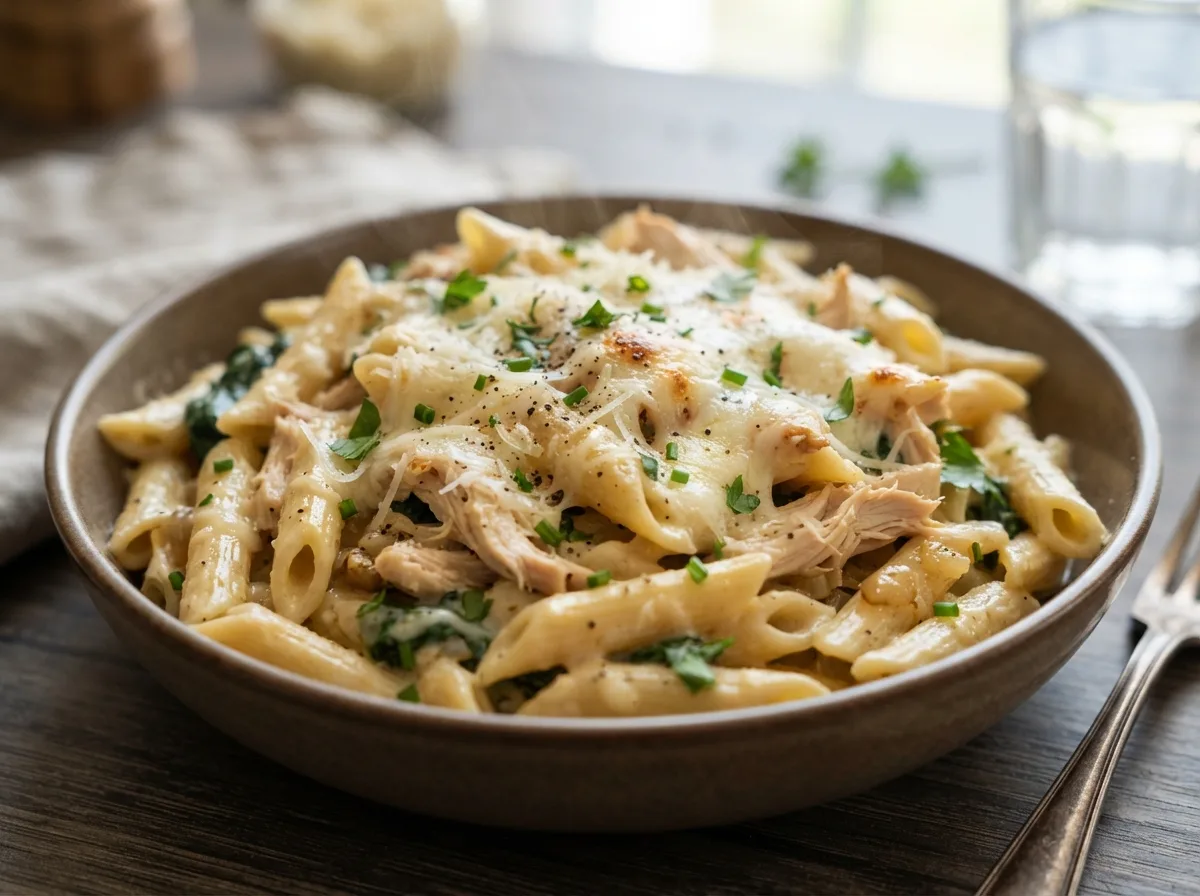 Macarrão com Frango Cremoso