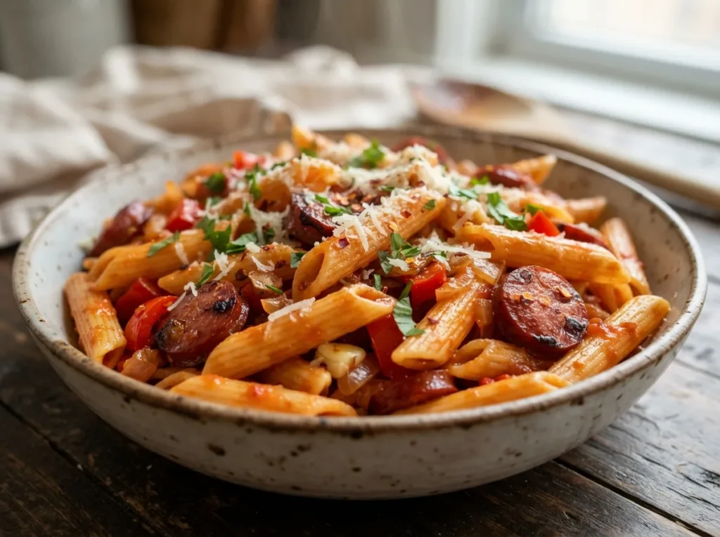 Penne com Calabresa de Domingo