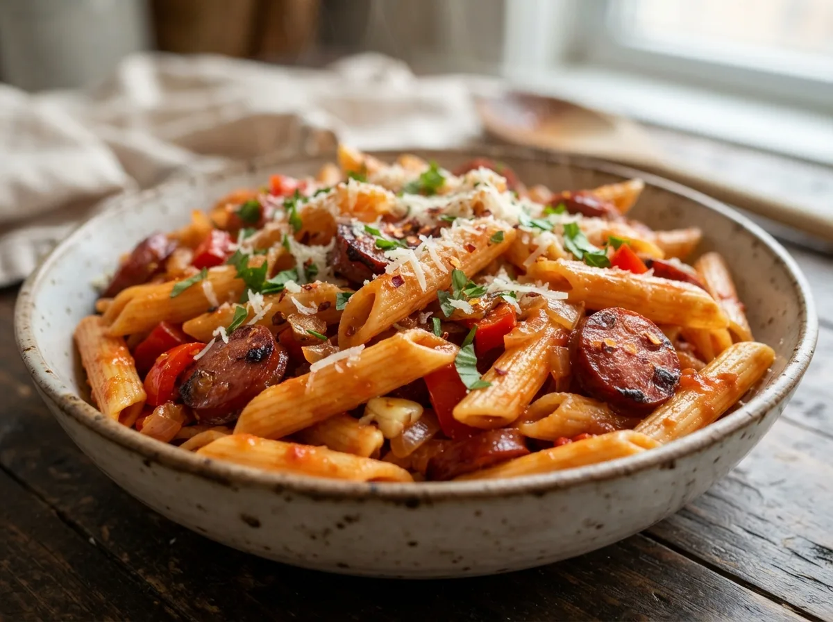 Penne com Calabresa de Domingo