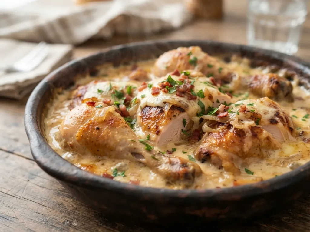 Frango Assado com Molho Cremoso