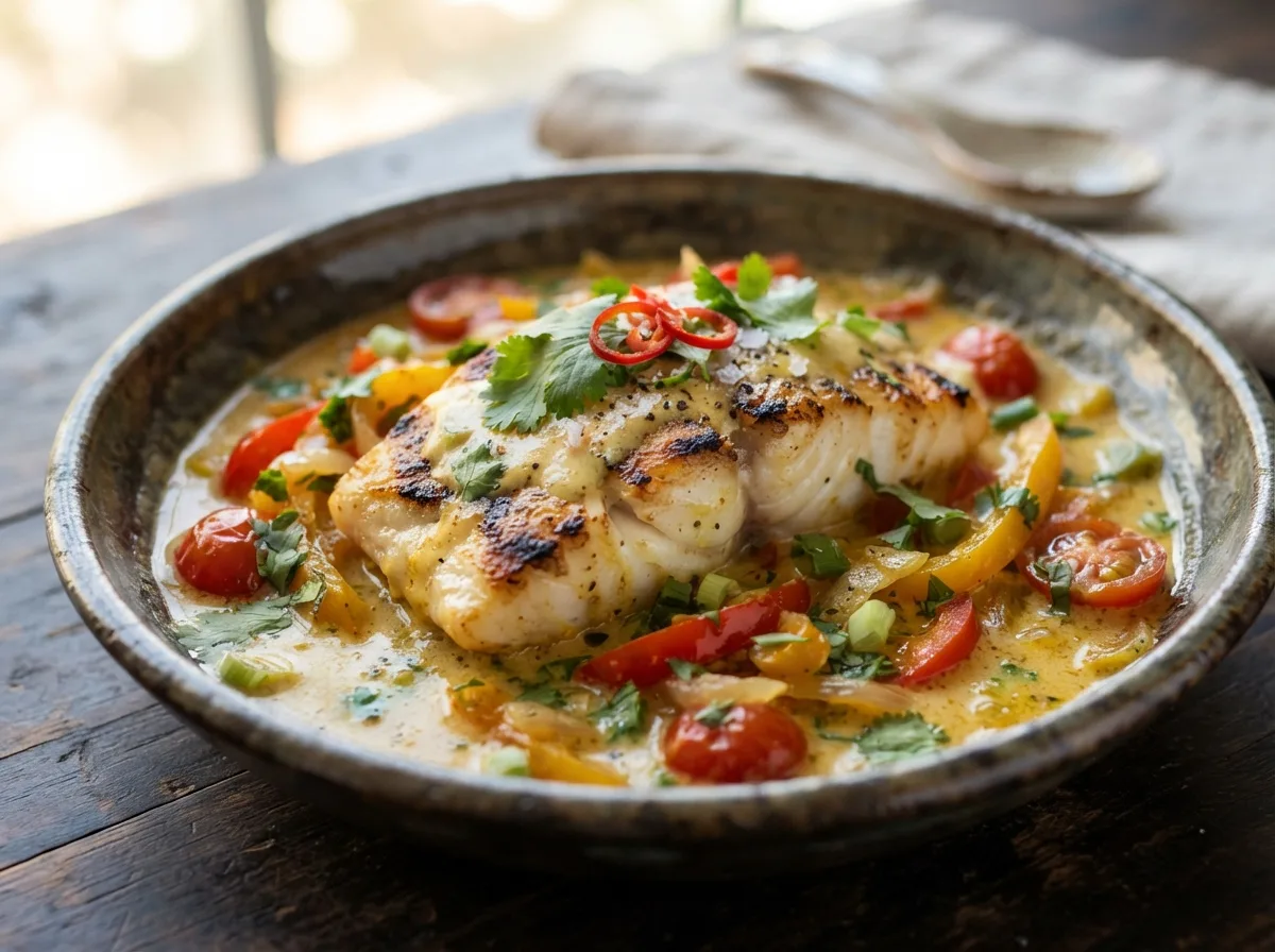 Peixe ao Leite de Coco Grelhado