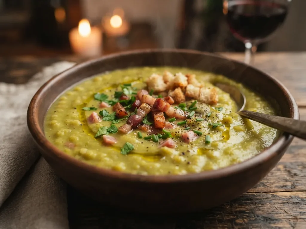 Sopa de Ervilha para Noite Fria