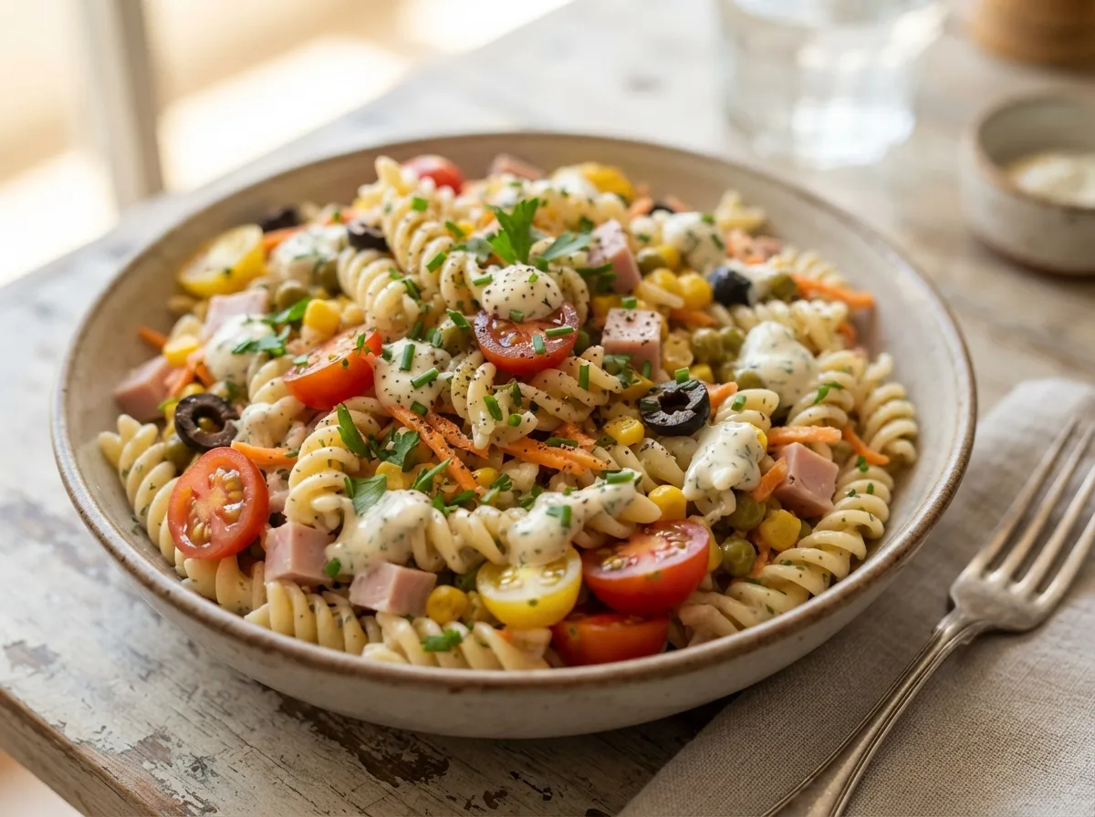 Salada de Macarrão com Molho Especial