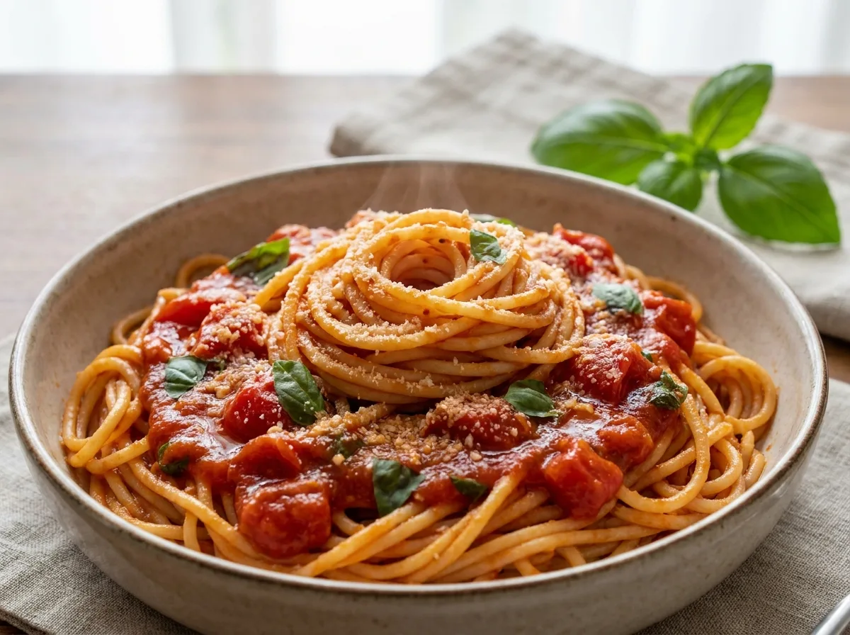 Macarrão ao Molho de Tomate Fácil
