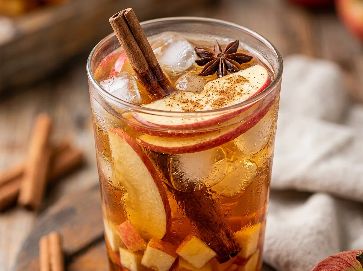 Chá de Maçã e Canela Gelada
