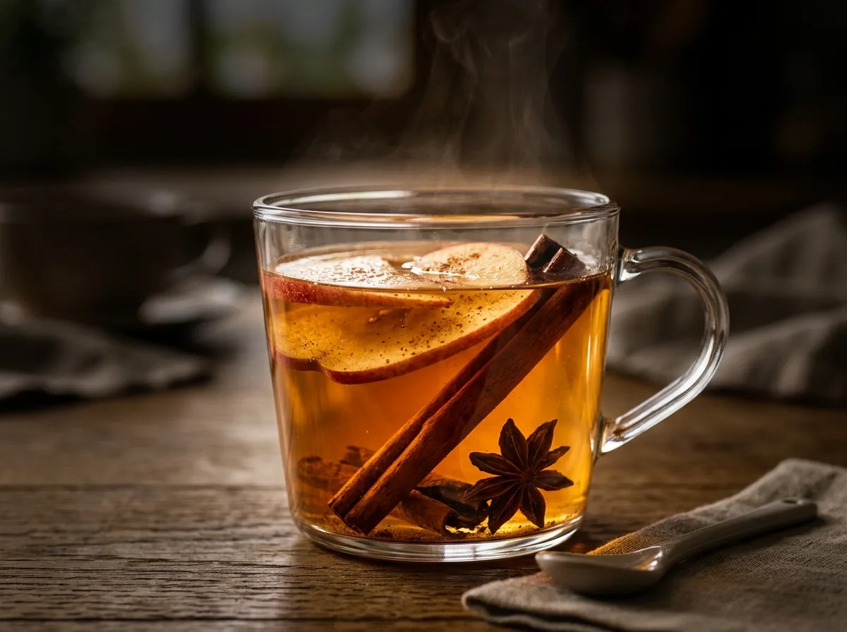 Chá de Maçã e Canela sem Açúcar Refinado