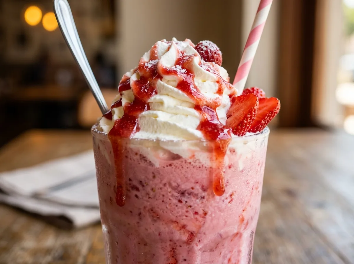 Milk-shake de Morango Gelada