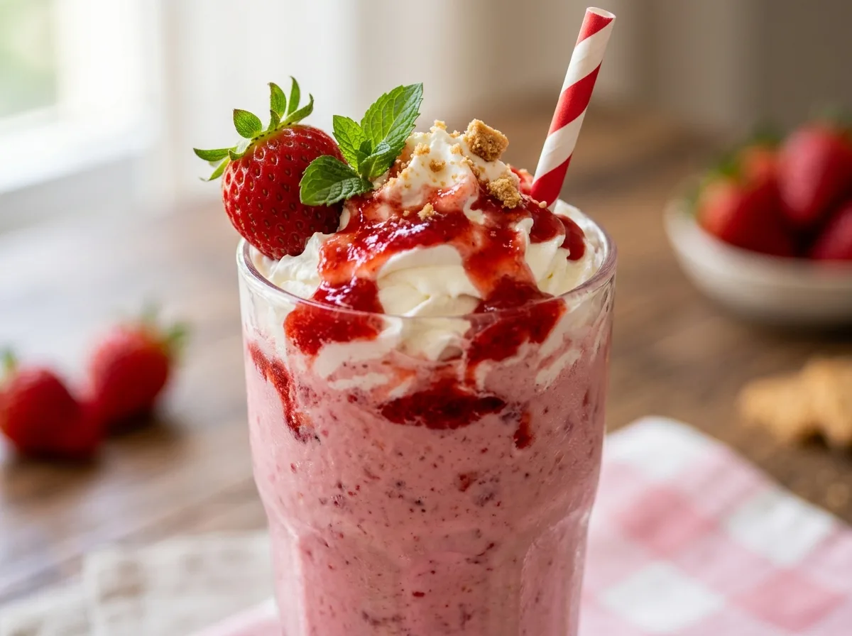 Milk-shake de Morango Cremosa