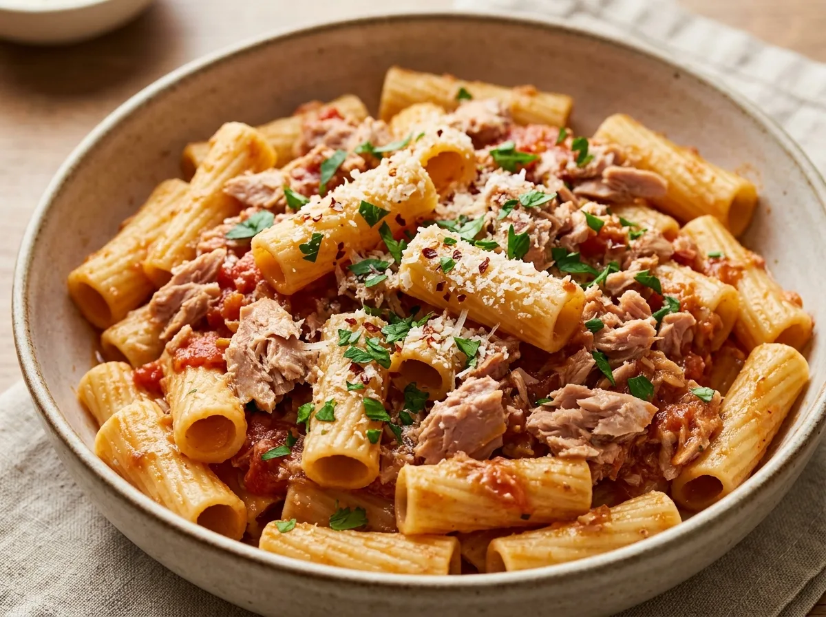 Macarrão com Atum com Poucos Ingredientes