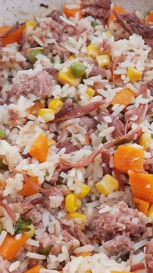 Arroz Turbinado com Toscana e Carne Seca