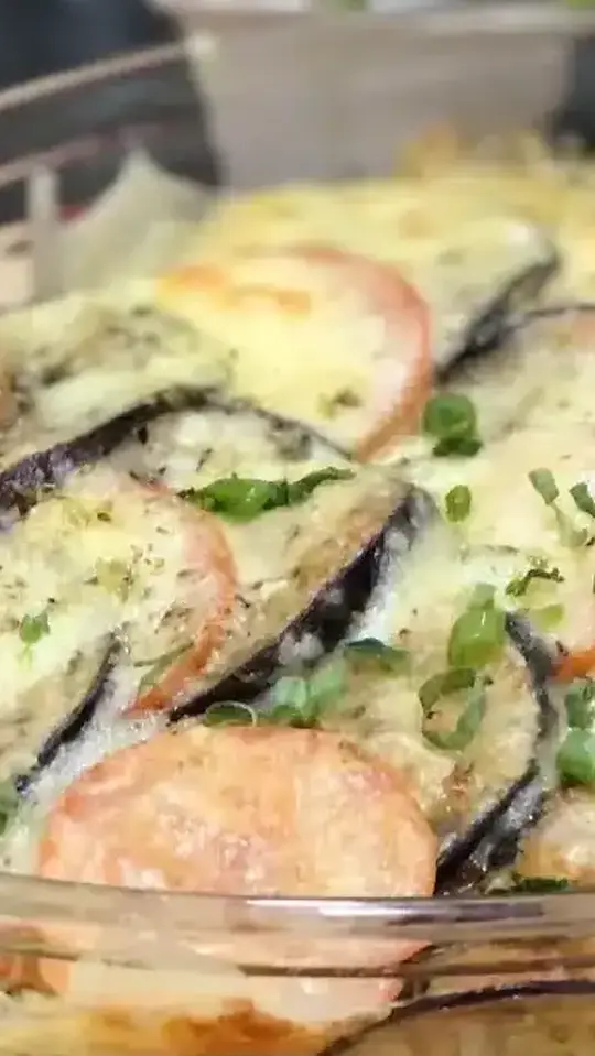 Berinjela com Arroz e Frango