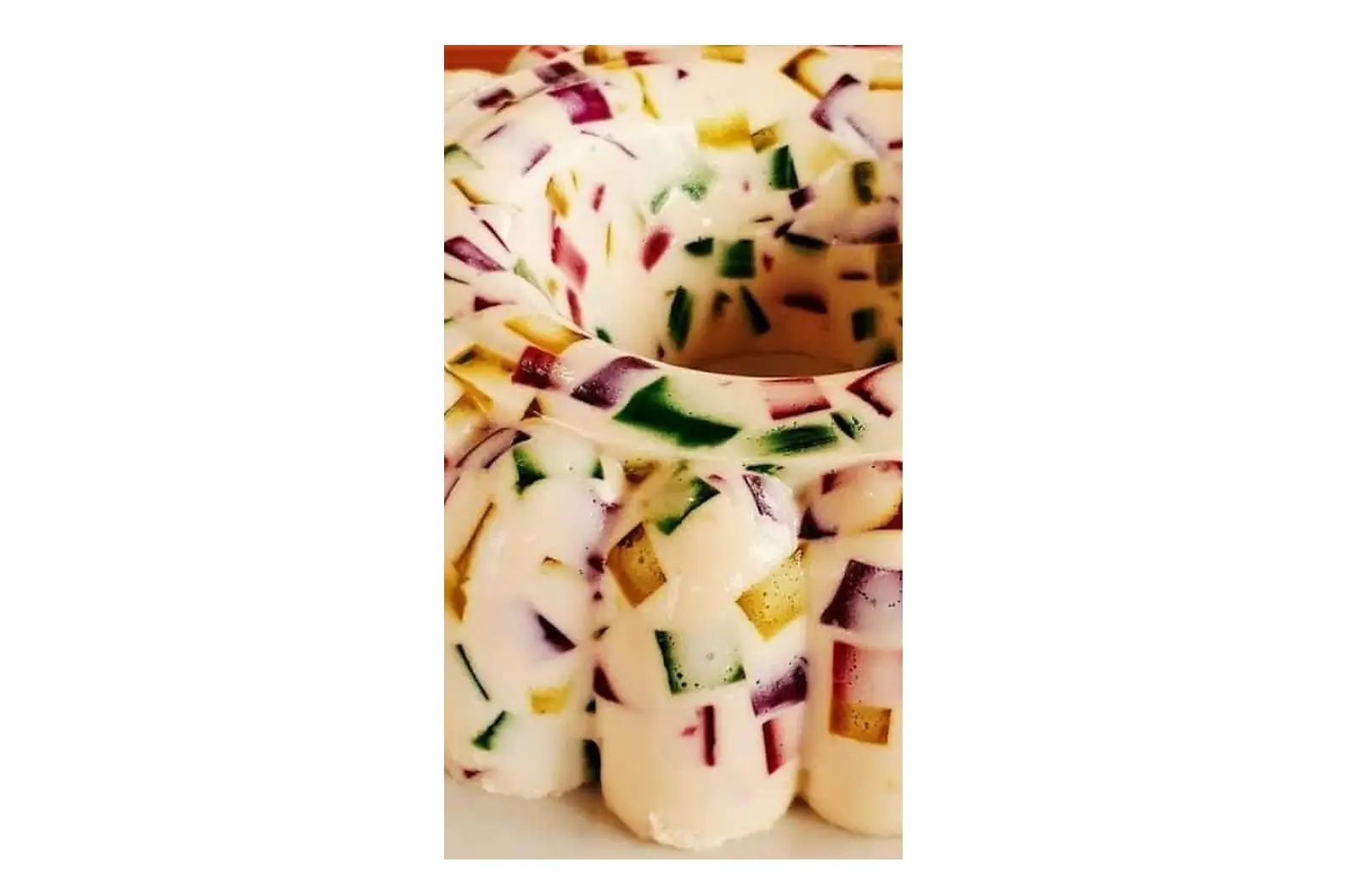 Sobremesa de Gelatina Colorida Tipo Mosaico