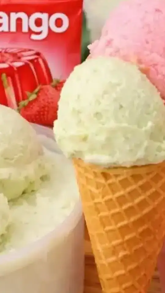 Sorvete Caseiro de Gelatina